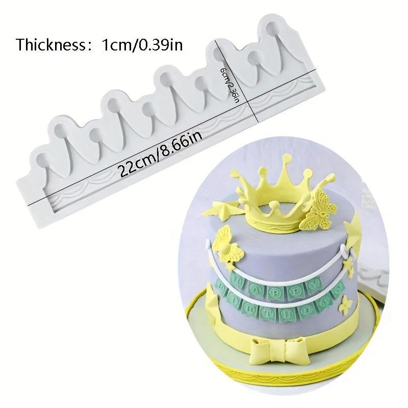 1pc 3D Crown Chocolate Mold for Cake Decorating Silicone Mold