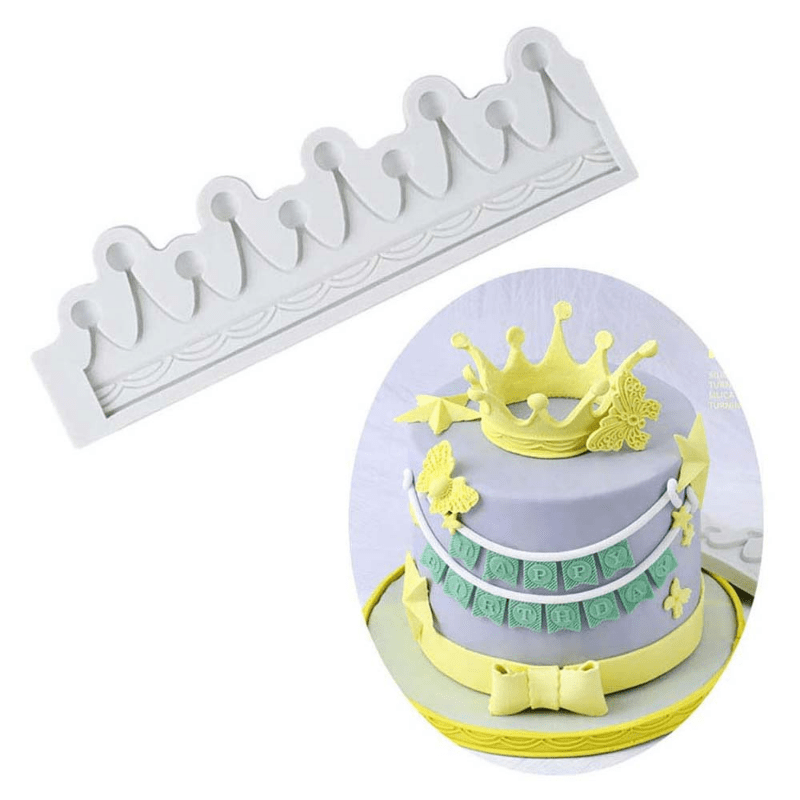 1pc 3D Crown Chocolate Mold for Cake Decorating Silicone Mold