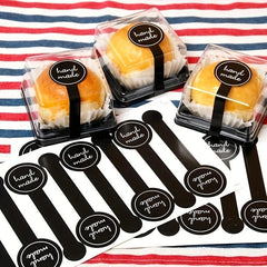 100pcs Long Strips Stickers Baking Decoration Box Seal