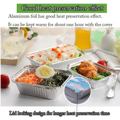 20pcs Durable Alloy Disposable Baking Cooking Pan 12x8x1.9 inches