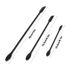 3pcs Mini Silicone Double Head Spatula Set Makeup Jam Spatula