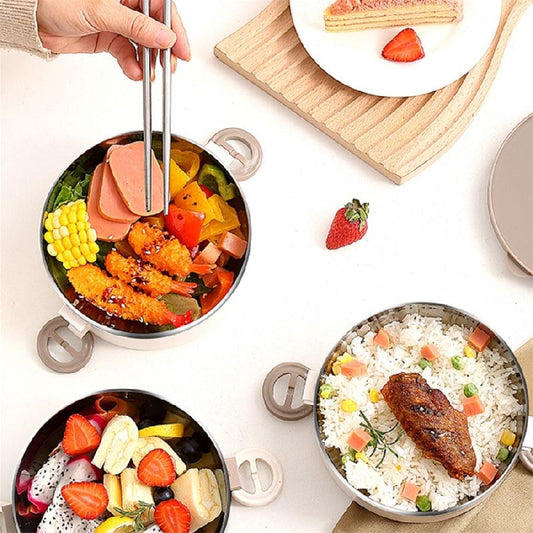 Stainless Steel Insulated Bento Box Stackable Food Container