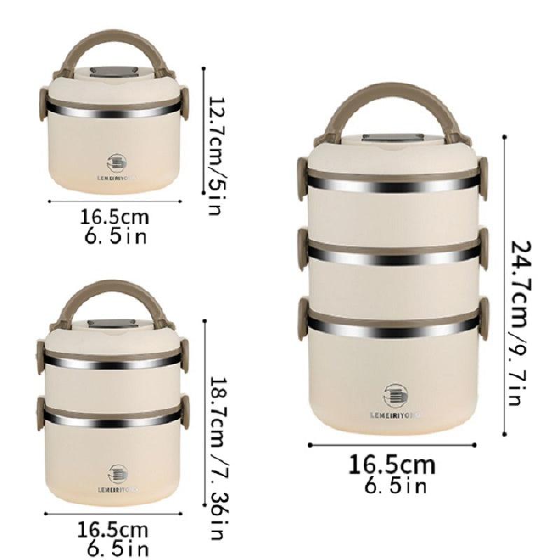 Stainless Steel Insulated Bento Box Stackable Food Container