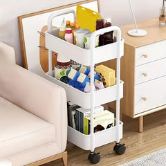 Slim Rolling Storage Cart with Casters