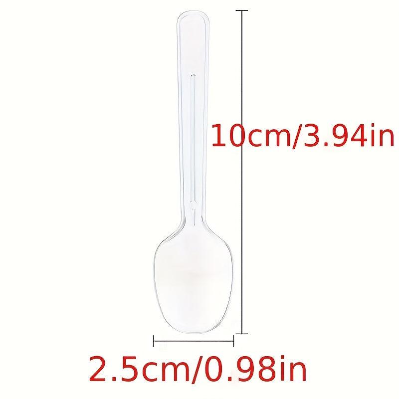 50pcs Reusable Dessert Cup with Lid and Spoon, 5oz Square Bowl Clear Plastic