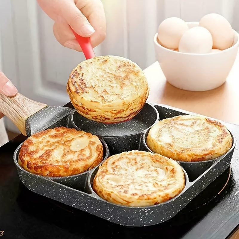 Non-Stick Egg Hamburger Maker Pan Four-Hole Fried Egg Breakfast Pancake Mold