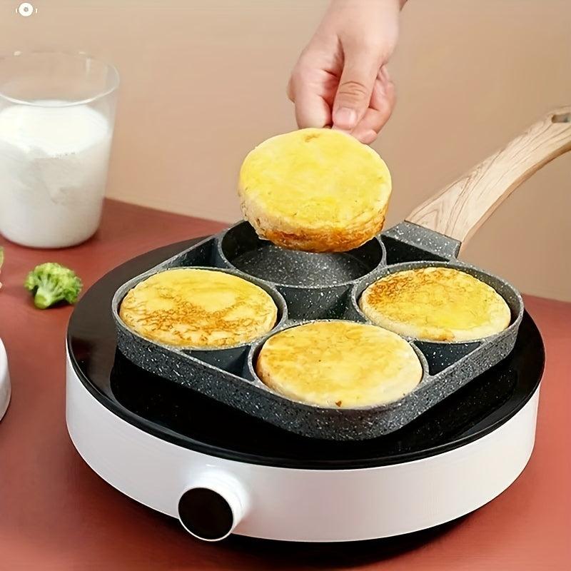 Non-Stick Egg Hamburger Maker Pan Four-Hole Fried Egg Breakfast Pancake Mold