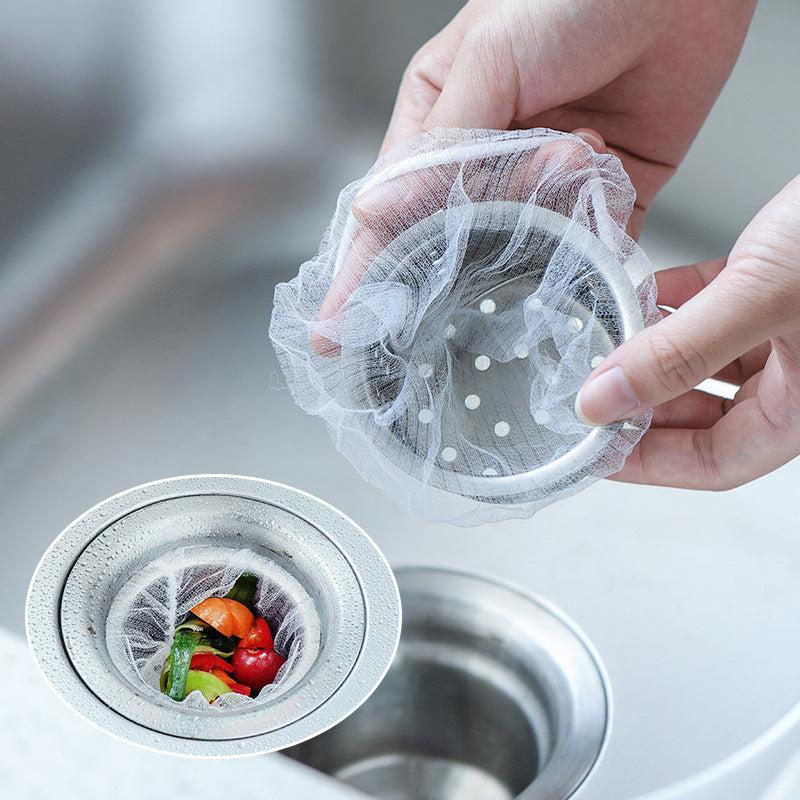 100pcs Kitchen Sink Strainer Mesh Bag for Food Waste Leftover