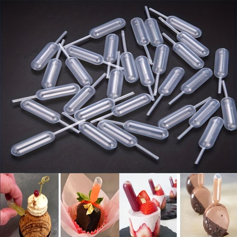 Pack Of 50 4ML Disposable Pipettes Droppers for Cupcake Ice Cream