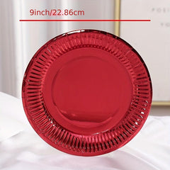 50 Colorful Disposable Paper Plates Bulk Party Birthday