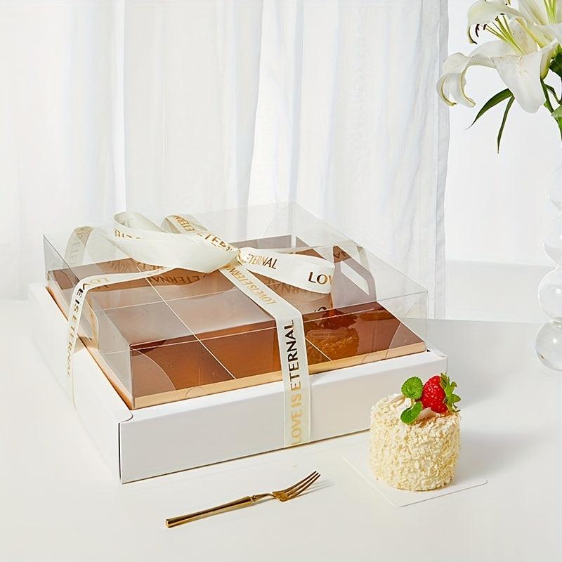 Clear 9 Compartment Dessert Box Cupcake Holder for Pastries