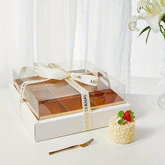 Clear 9 Compartment Dessert Box Cupcake Holder for Pastries