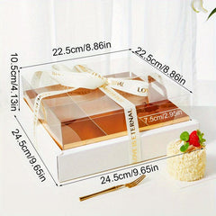 Clear 9 Compartment Dessert Box Cupcake Holder for Pastries