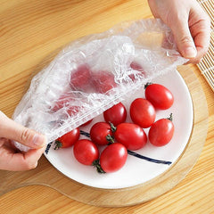 200 Pcs Reusable Elastic Bowl Cover Stretch Plastic Food Storage Plate Wrap