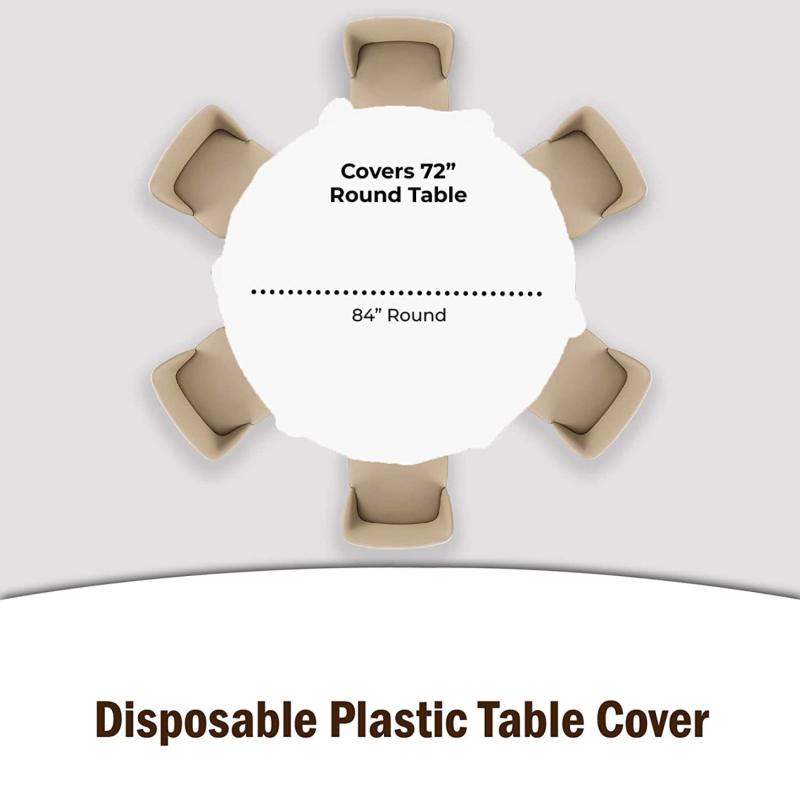 2pcs Round Plastic Table Covers in Assorted Colors