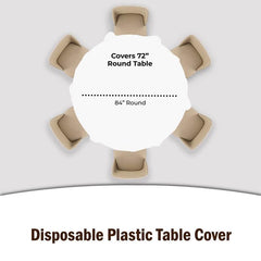 2pcs Round Plastic Table Covers in Assorted Colors