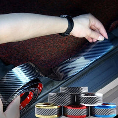 Car Sticker Carbon Fiber Rubber Door Sill Protector Edge Guard Strip