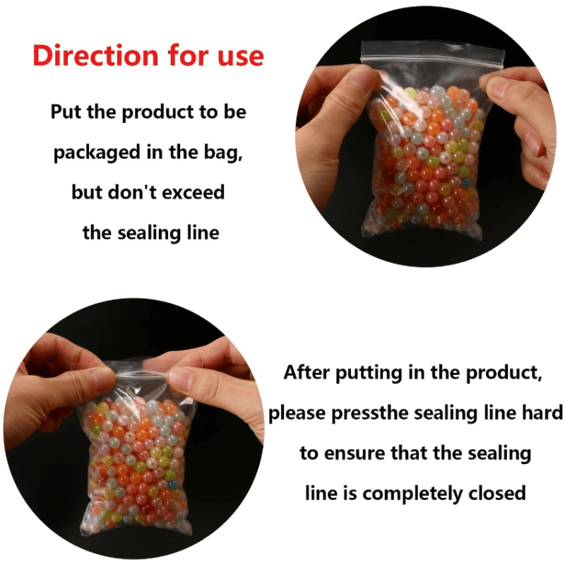 500pcs Resealable Zipper Bags for Snacks Nuts Seeds Candy