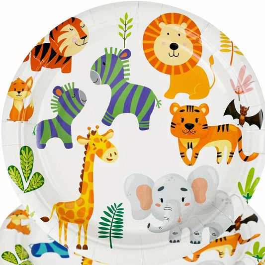 10pc Forest Animal Dinner Plates - Kids' Birthday Party Supplies