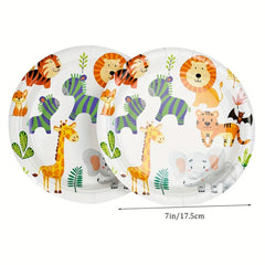 10pc Forest Animal Dinner Plates - Kids' Birthday Party Supplies