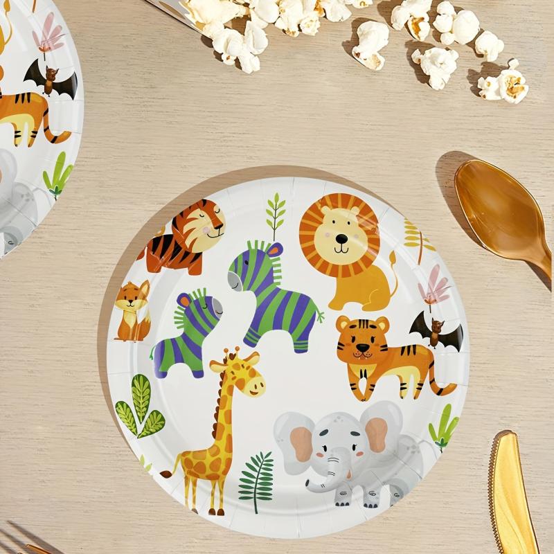 10pc Forest Animal Dinner Plates - Kids' Birthday Party Supplies
