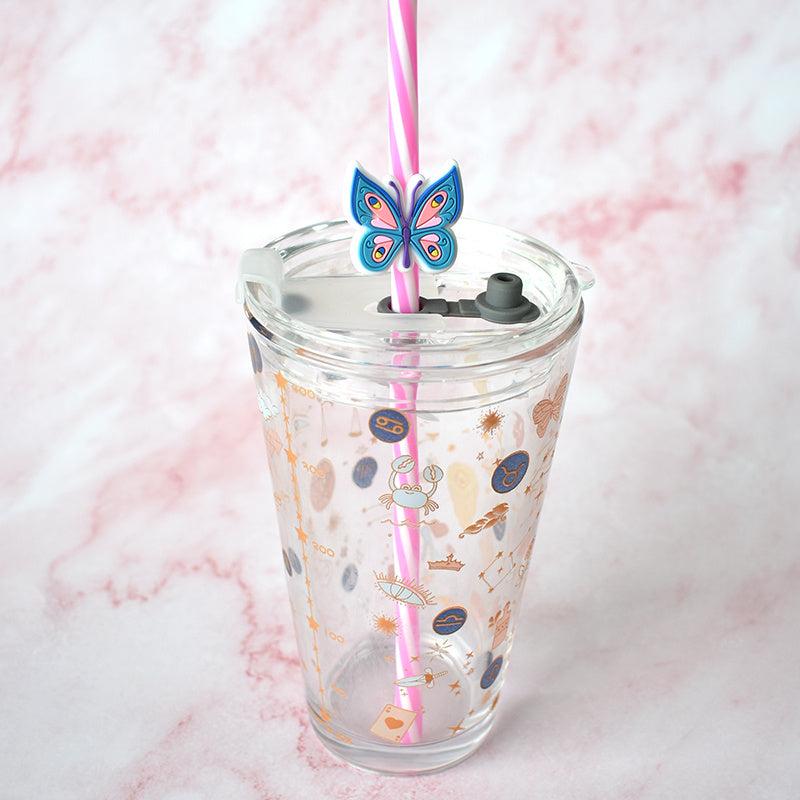 20PCS Cowgirl Straw Toppers Pink Cow Girl Party Decorations