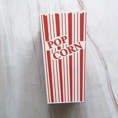 6pcs Retro Style Popcorn Containers Red & Striped Reusable Boxes