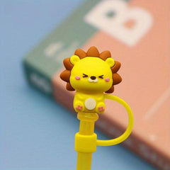 Silicone Straw Cover Reusable Cartoon Tips for 6-8mm Straws