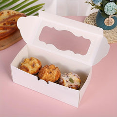 1pc Bakery Boxes With Window Good For Treat Boxes Cookie Boxes Pastry Boxes