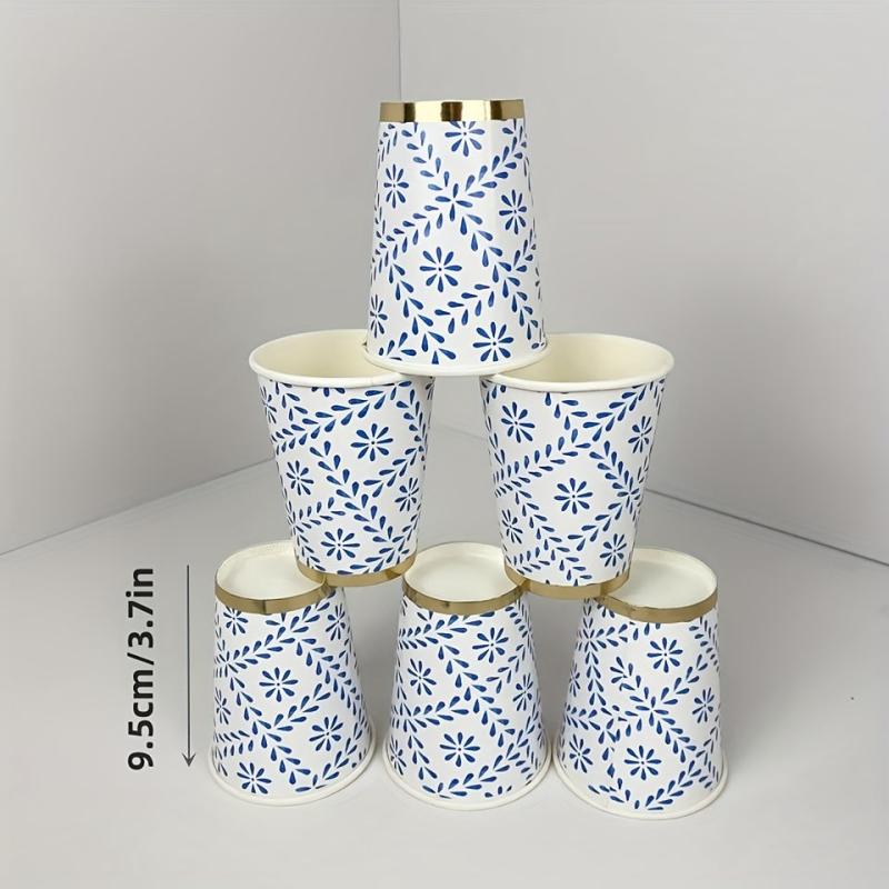 Tropical Fruit Pattern Disposable Dinnerware Set - 16pcs