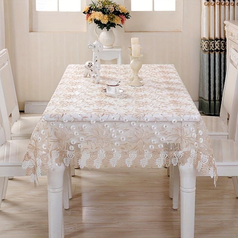 Vintage Lace Tablecloth Embroidered Table Runner Wedding Party Outdoor