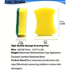 Microfiber Dish Cloths Double Sided Sponge Scouring Pads Kitchen Cleaning Tools