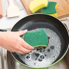 Microfiber Dish Cloths Double Sided Sponge Scouring Pads Kitchen Cleaning Tools