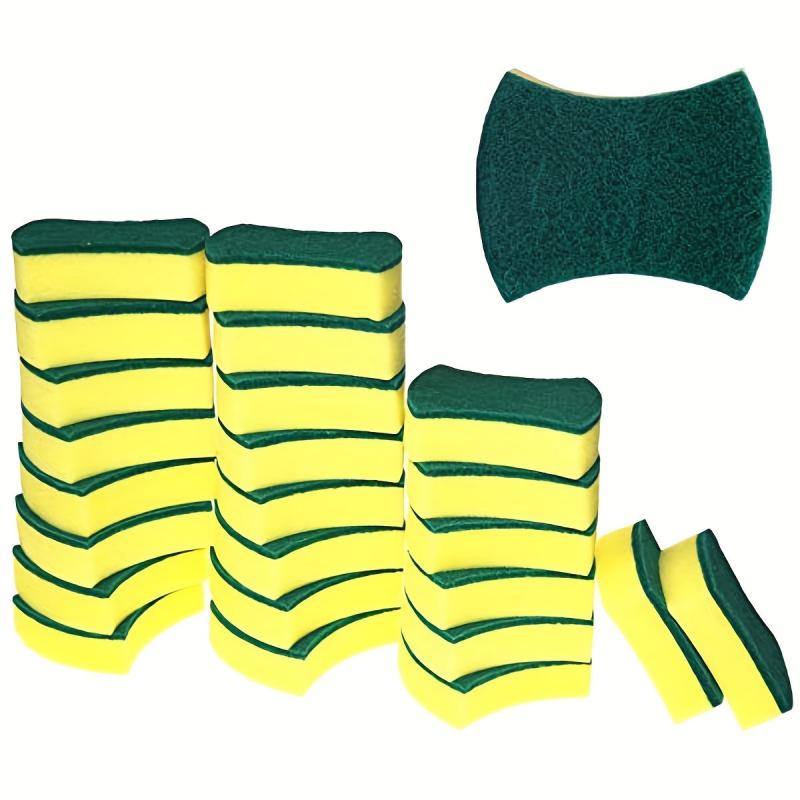 Microfiber Dish Cloths Double Sided Sponge Scouring Pads Kitchen Cleaning Tools