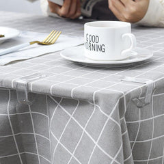 1pc Transparent Tablecloth Clips Elastic Non-slip Windproof Fixing Tool