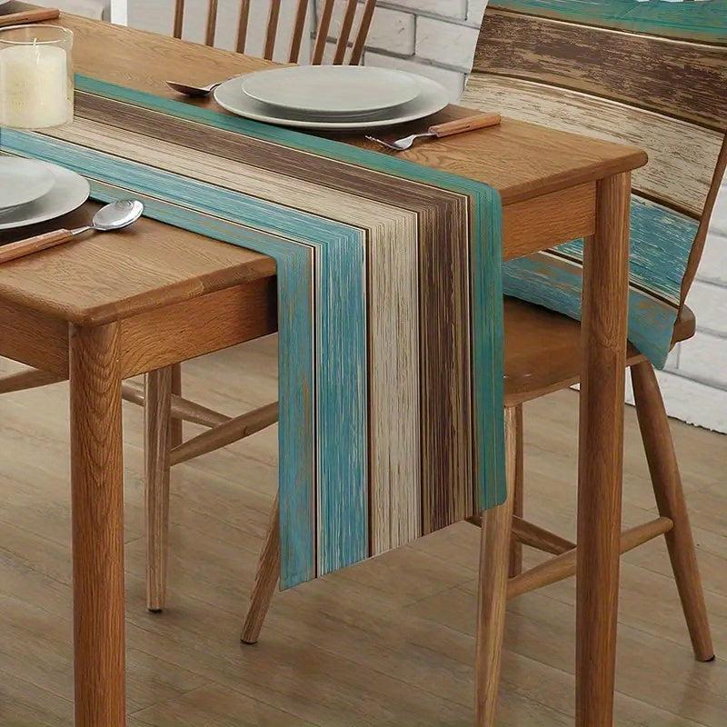 Linen Table Runner Retro Brown for Weddings Events Home Decoration