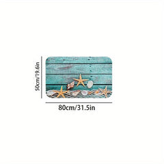 Starfish Print Floor Mat for Kitchen Living Room Bathroom Decor