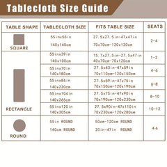 Polyester & Cotton Tablecloth Solid Linen Fabric, Waterproof & Washable