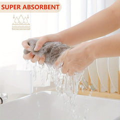 4pcs Waffle Weave Dish Cloths Absorbent Towels Scouring Pad