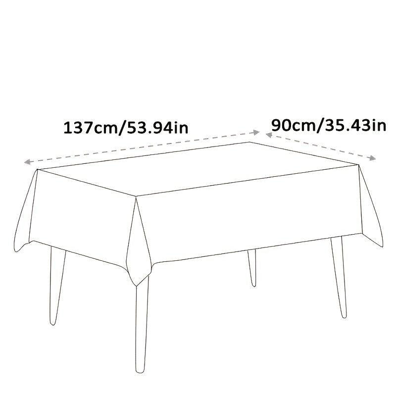 Green Grid Plastic Waterproof Tablecloth for Picnic or Holiday Party