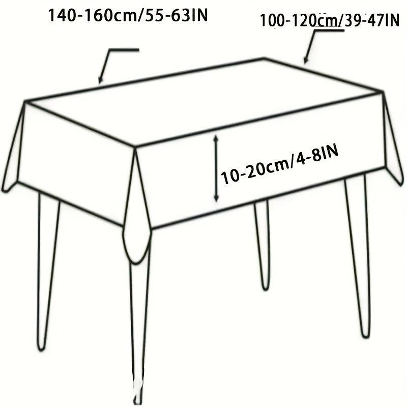Waterproof Floral Pattern Tablecloth PVC Rectangular Table Cover