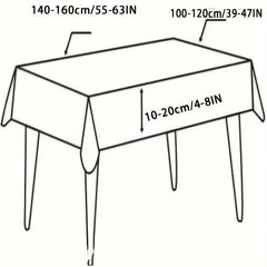 Waterproof Floral Pattern Tablecloth PVC Rectangular Table Cover