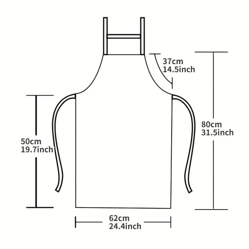 Waterproof Polyester Apron with Pockets for Kitchen BBQ Bar Caf Beauty Nail Stud