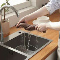 6pcs Dish Cloths Honeycomb Waffle Checkered Absorbent Rags