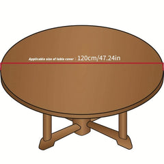 PVC Round Elastic Table Cover Waterproof Tablecloth
