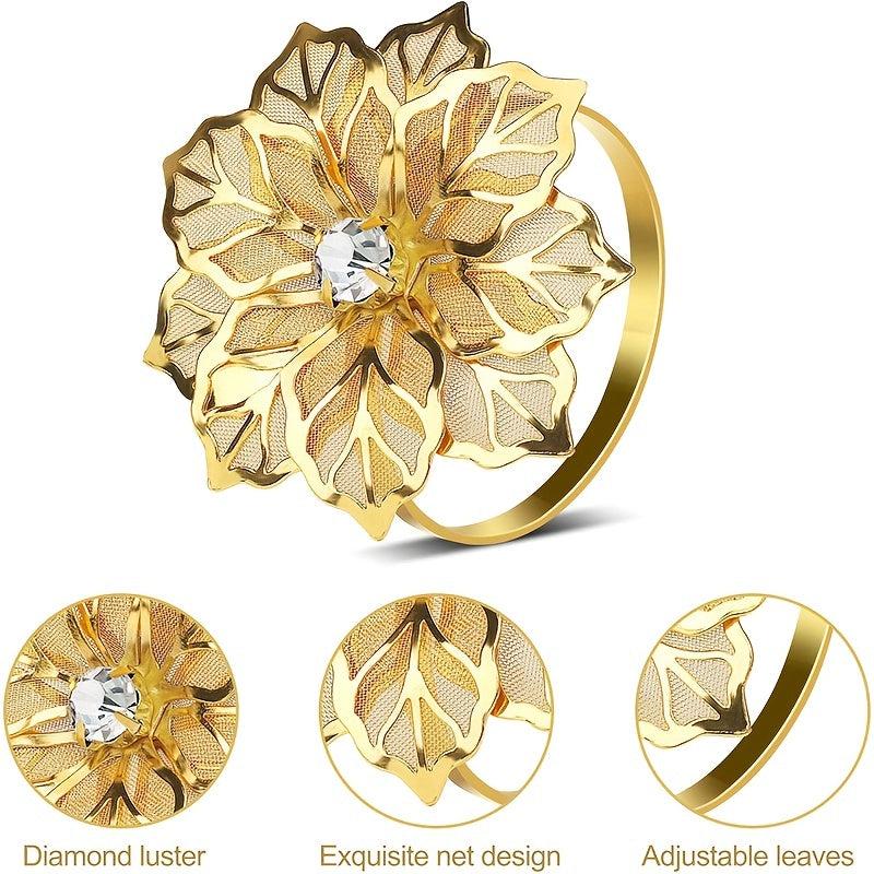 12pcs Napkin Rings for Special Occasions - Birthdays Weddings Thanksgiving Chris