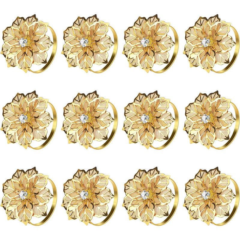 12pcs Napkin Rings for Special Occasions - Birthdays Weddings Thanksgiving Chris