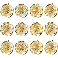 12pcs Napkin Rings for Special Occasions - Birthdays Weddings Thanksgiving Chris