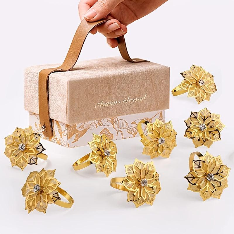 12pcs Napkin Rings for Special Occasions - Birthdays Weddings Thanksgiving Chris