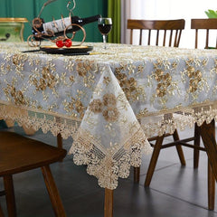 Elegant Lace Embroidery Tablecloth Home Wedding Party Decor